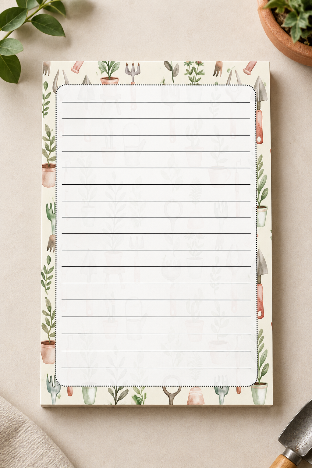 Botanical Garden Notepad Mockup