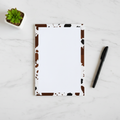 Cow Print Tear Away Notepad Flat Lay