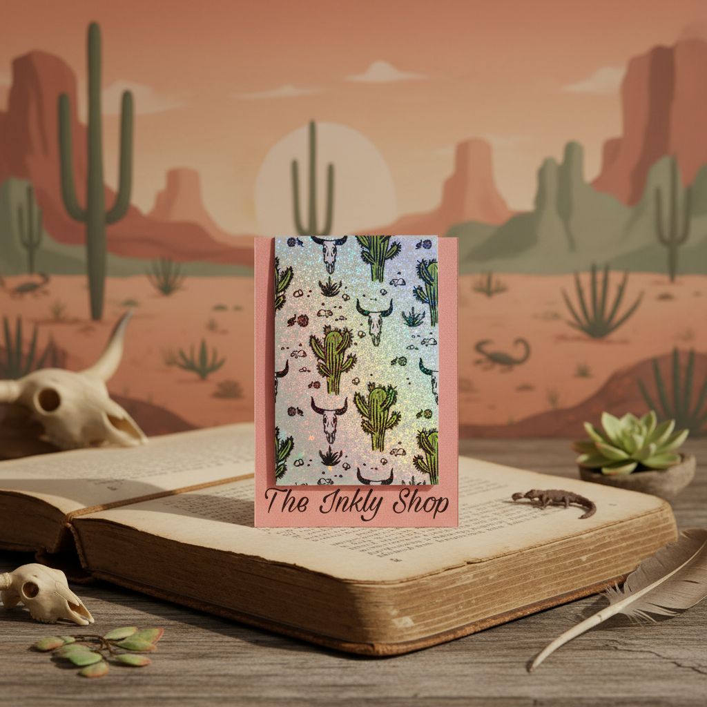 Desert Skull & Cactus Magnetic Bookmark Promo