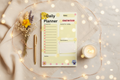 Fireflies Daily Planner Notepad – Flat Lay Hero