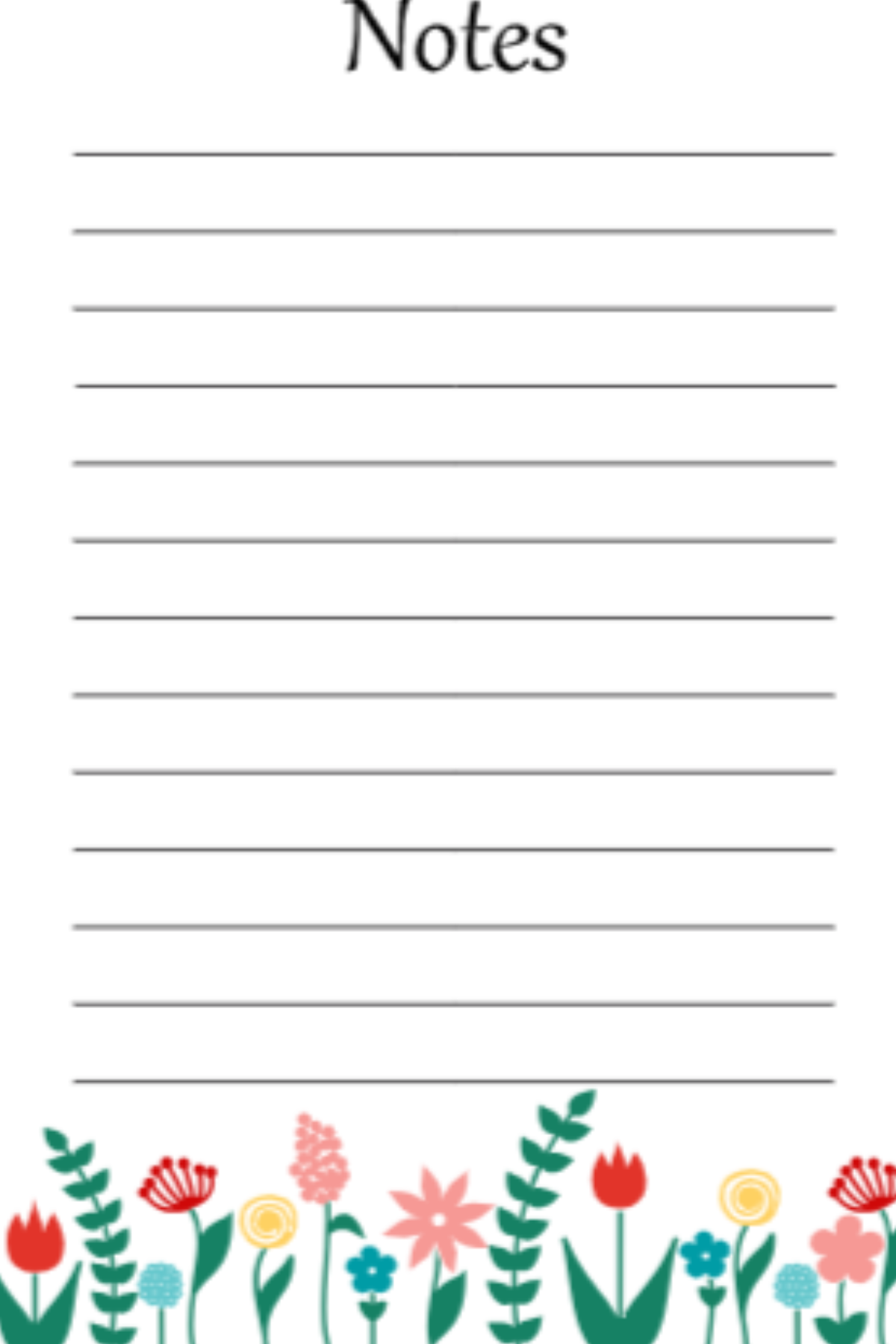Floral Notes Tear-Away Notepad