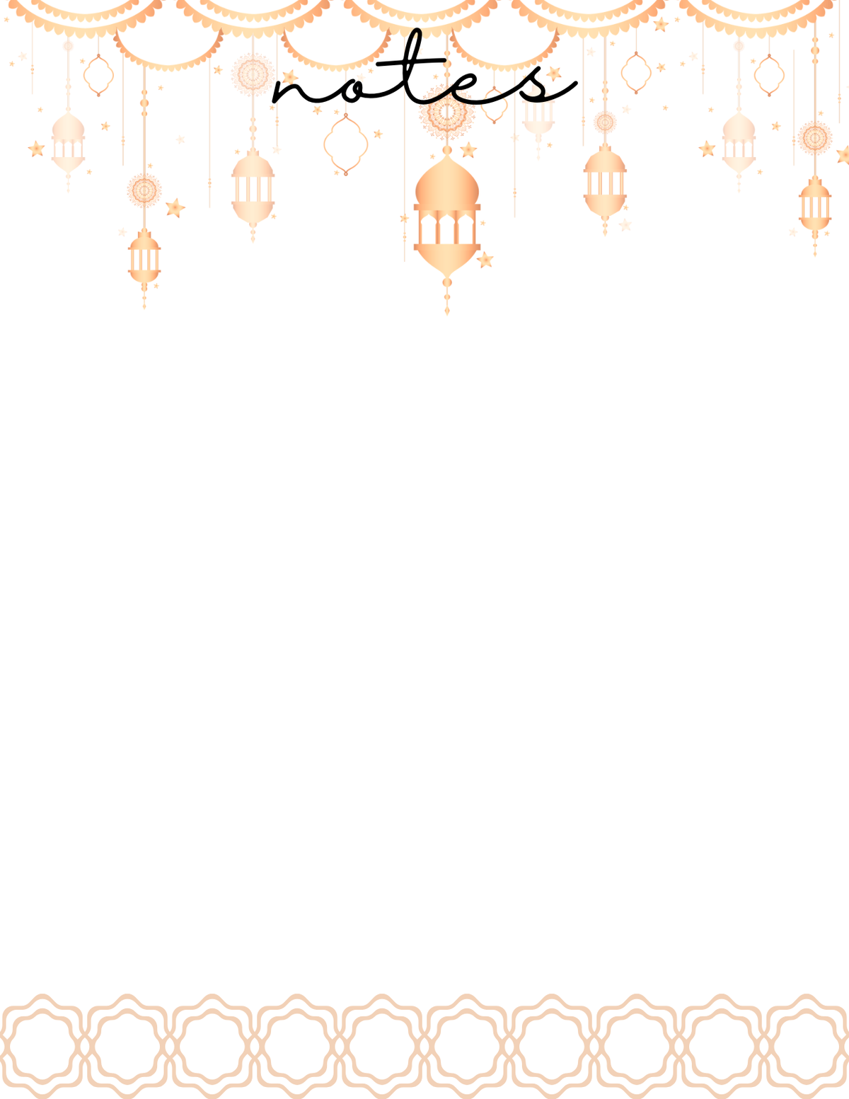 Golden Lantern Tear-Away Notepad