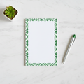 Green Geometric Tear Away Notepad Flat Lay
