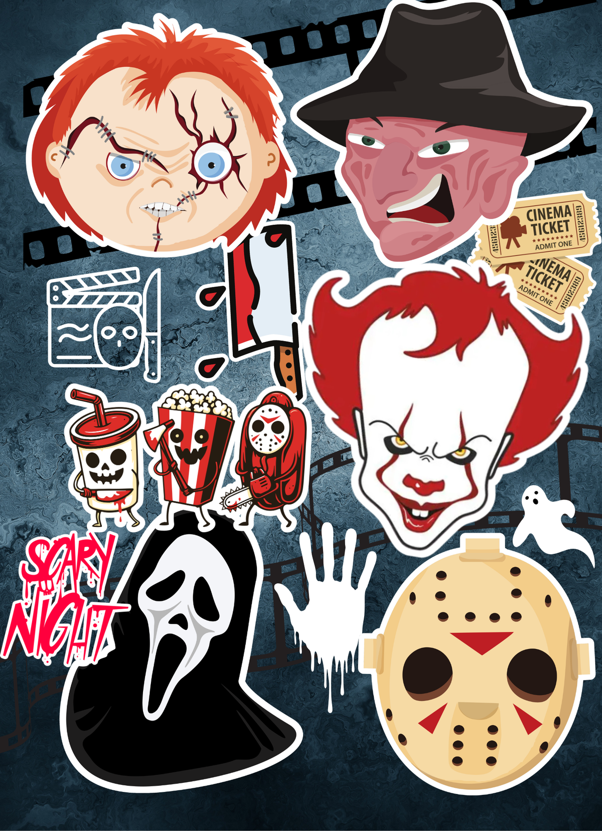Scary Night Horror Kindle Insert — Printable Digital Download