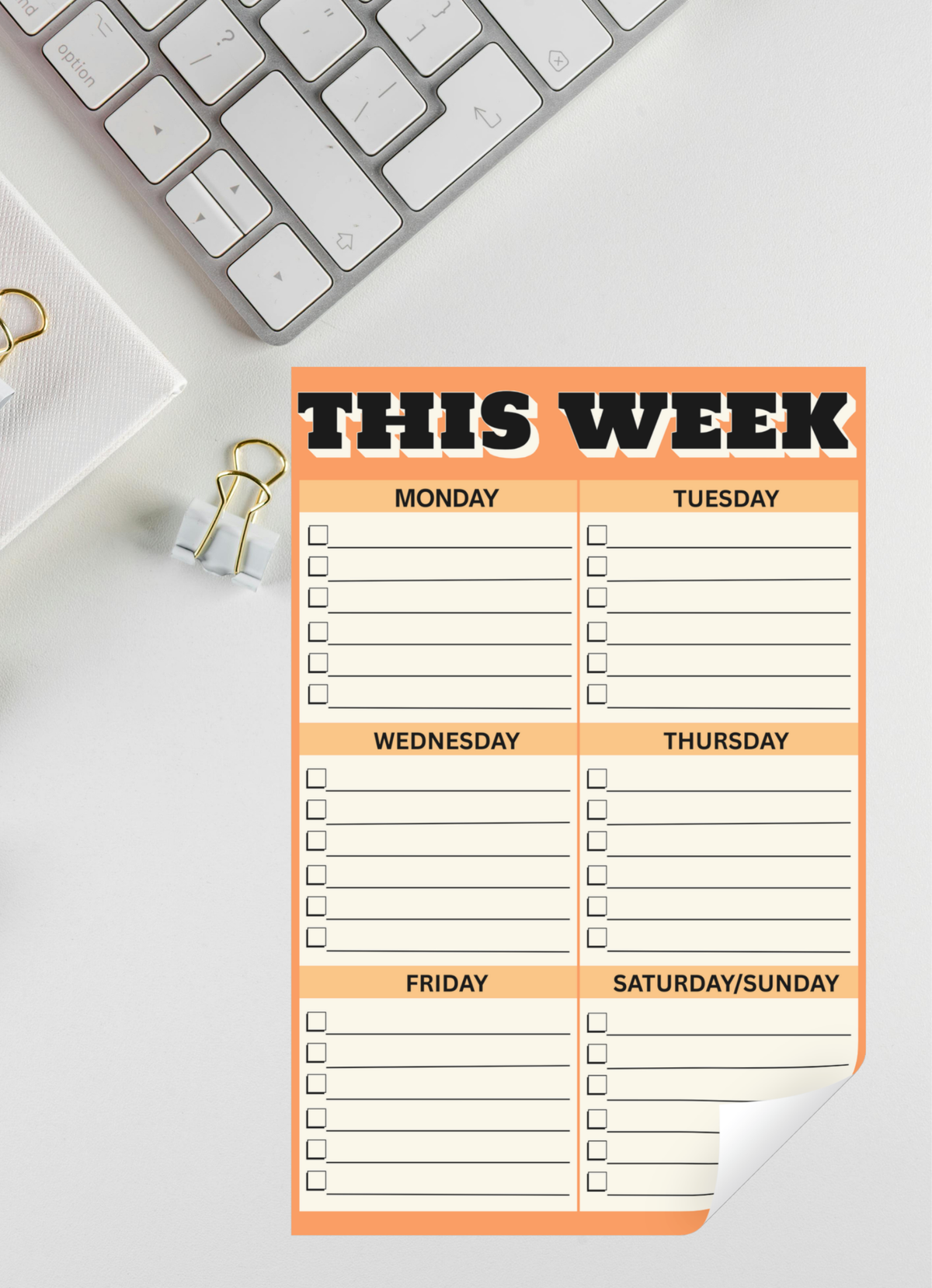 This Week Weekly Planner Notepad