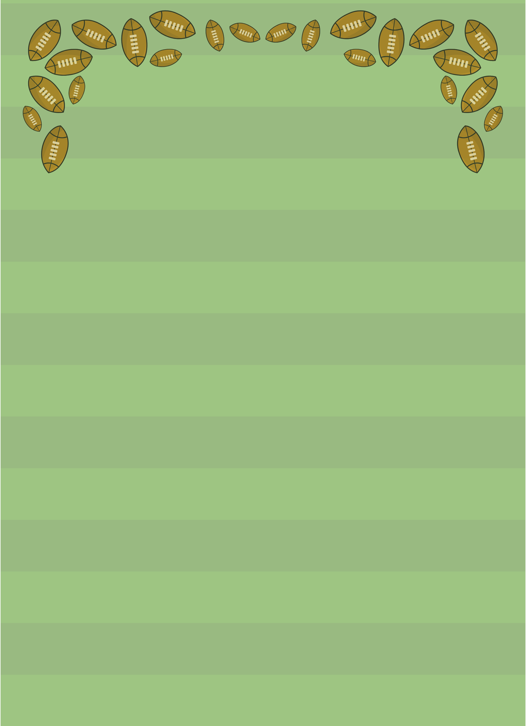 Football Field Tear-Away Notepad