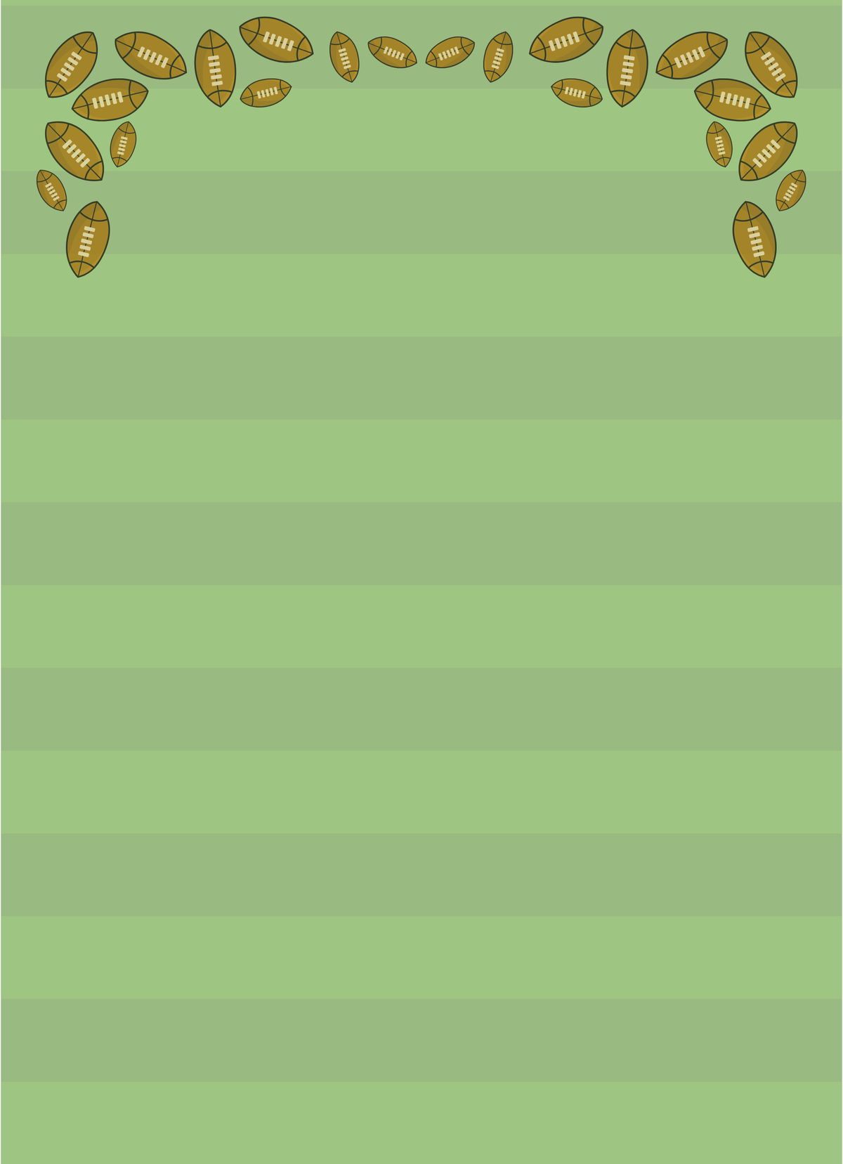 Football Field Tear-Away Notepad