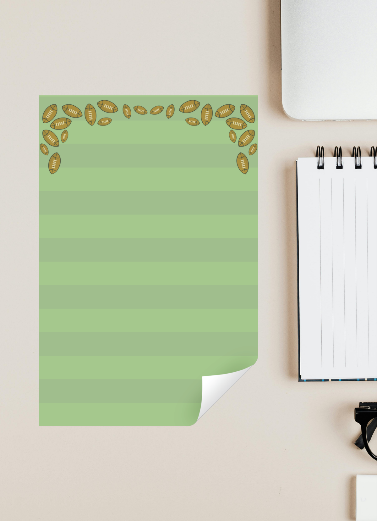 Football Field Tear-Away Notepad