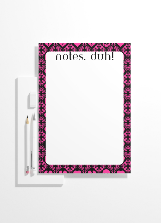 Notes. Duh! Tear-Away Notepad