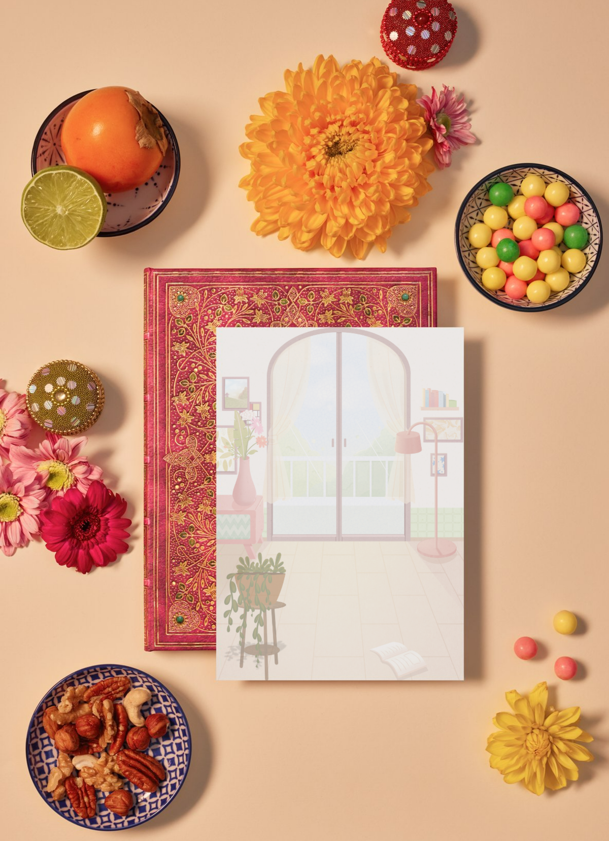 Cozy Reading Room Tear-Away Notepad