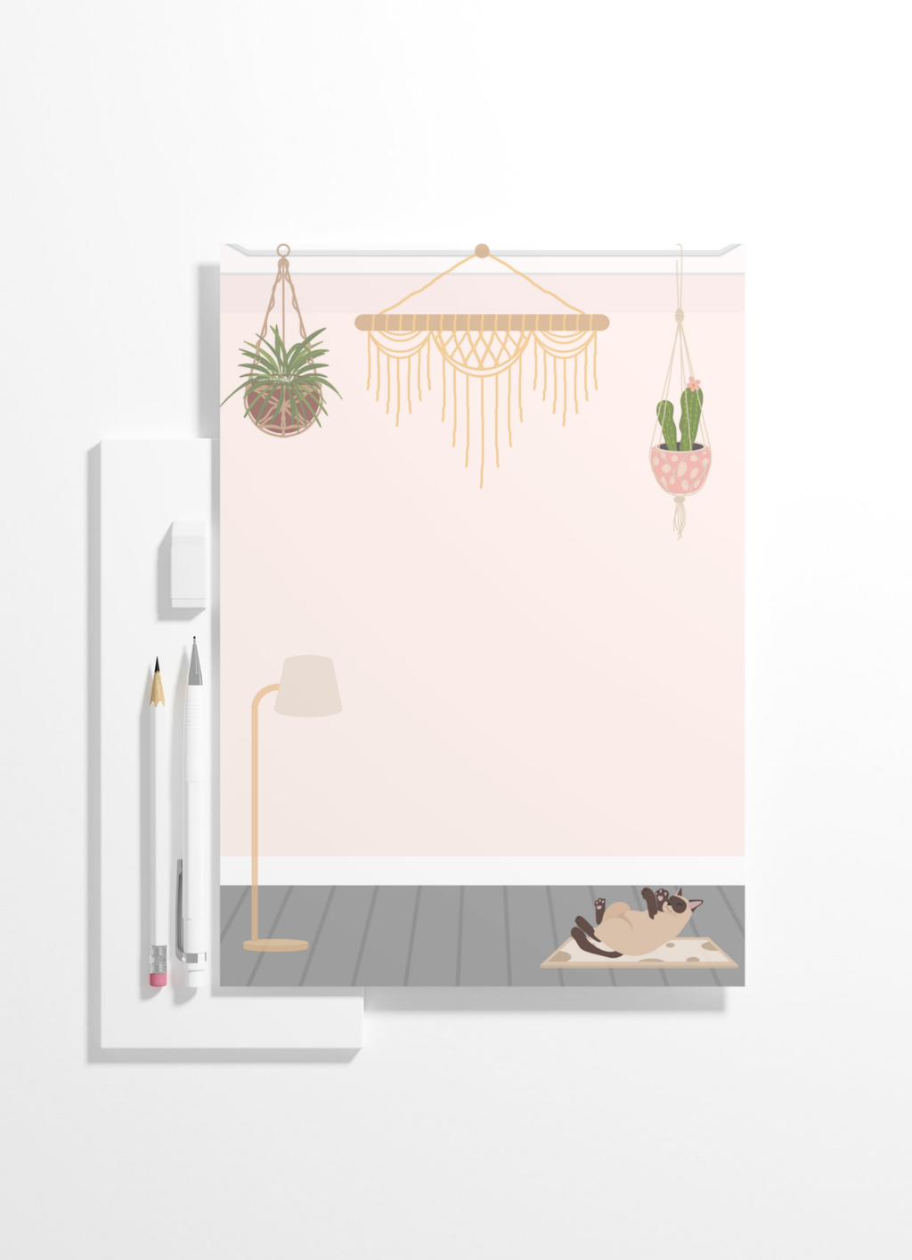 Boho Cat Tear-Away Notepad
