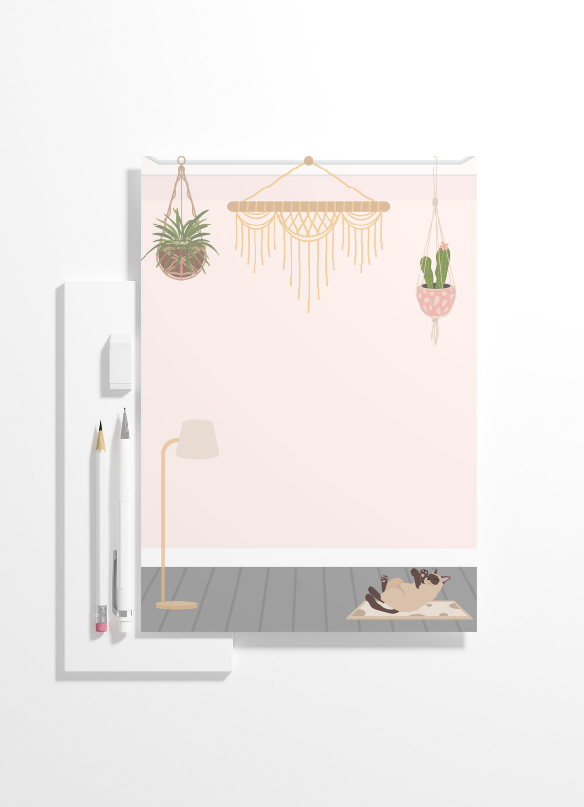 Boho Cat Tear-Away Notepad