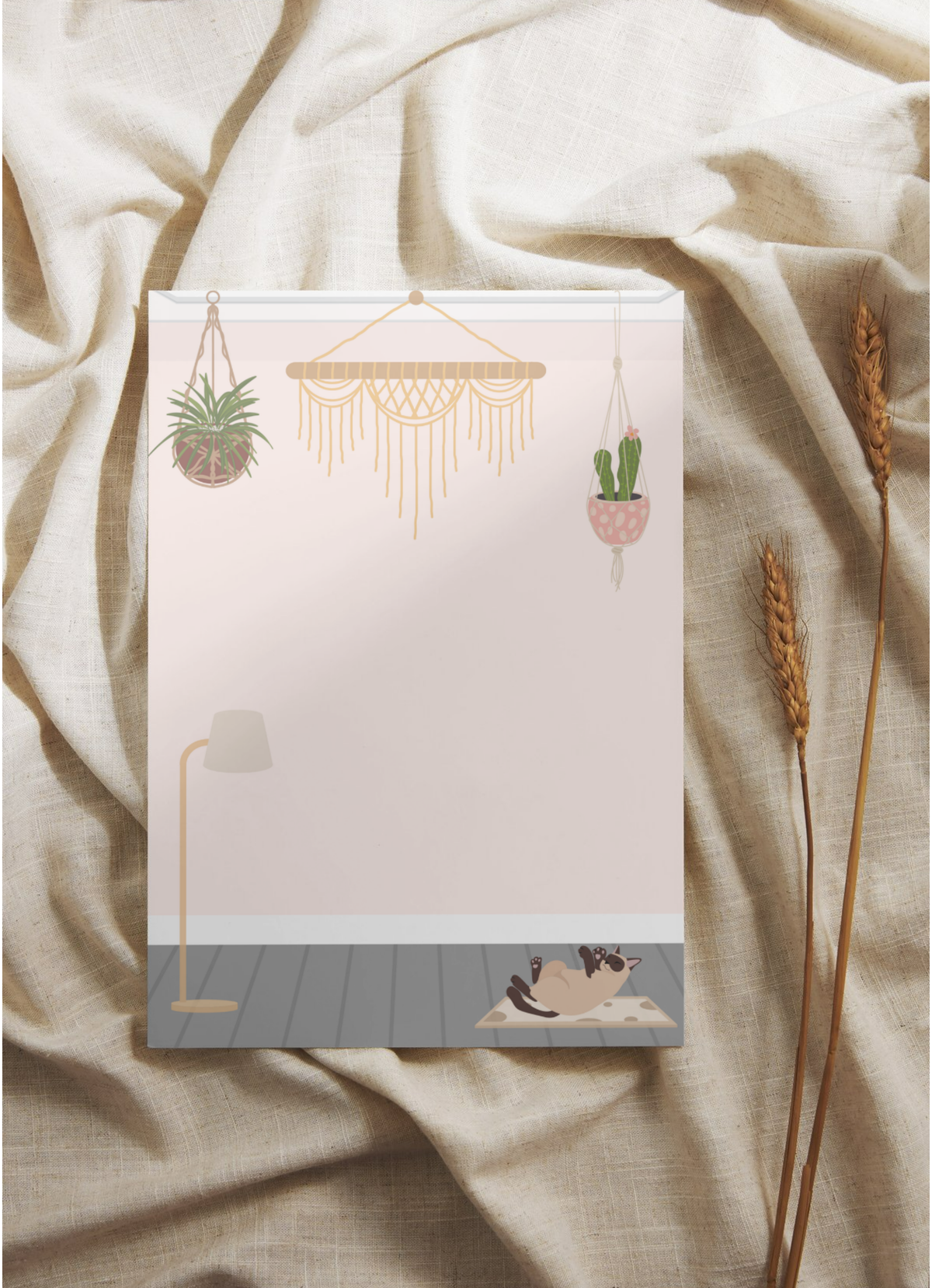 Boho Cat Tear-Away Notepad