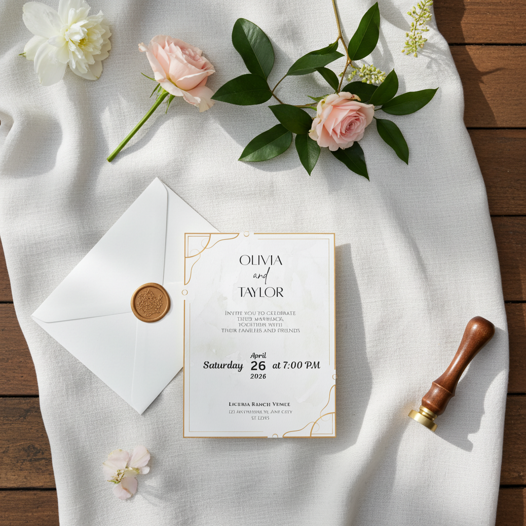 Customizable Wedding Invitation – Digital Template