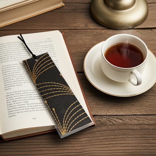 Black & Gold Fireworks Bookmark