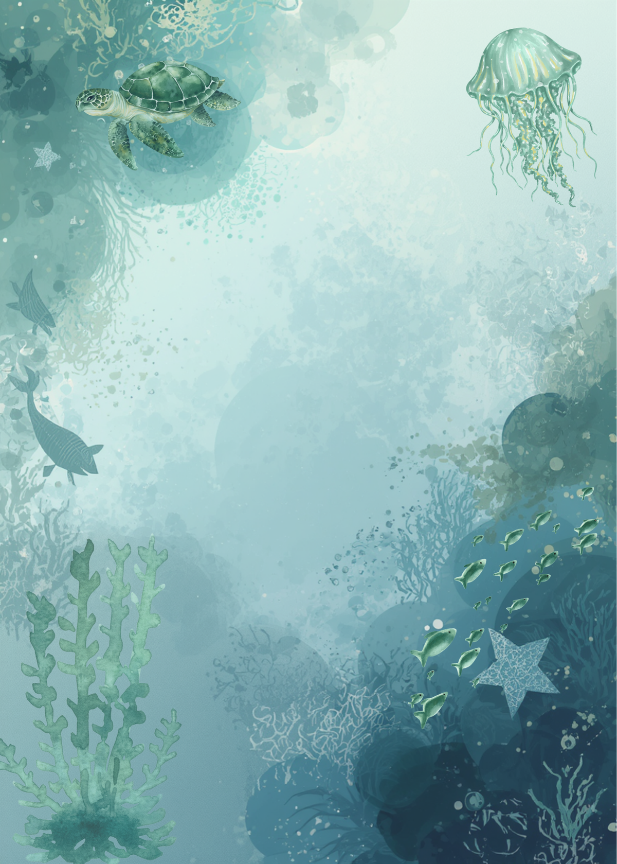 Ocean Life Tear-Away Notepad & Sticky Notes