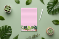 Plant Theme Lined Notepad – Flat Lay Hero