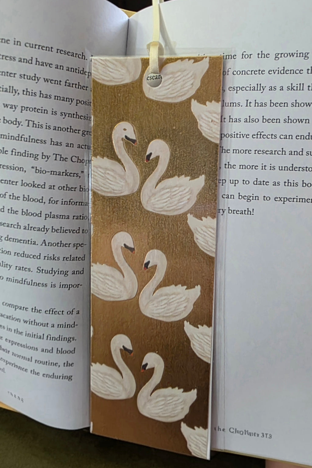Gold Swan Bookmark