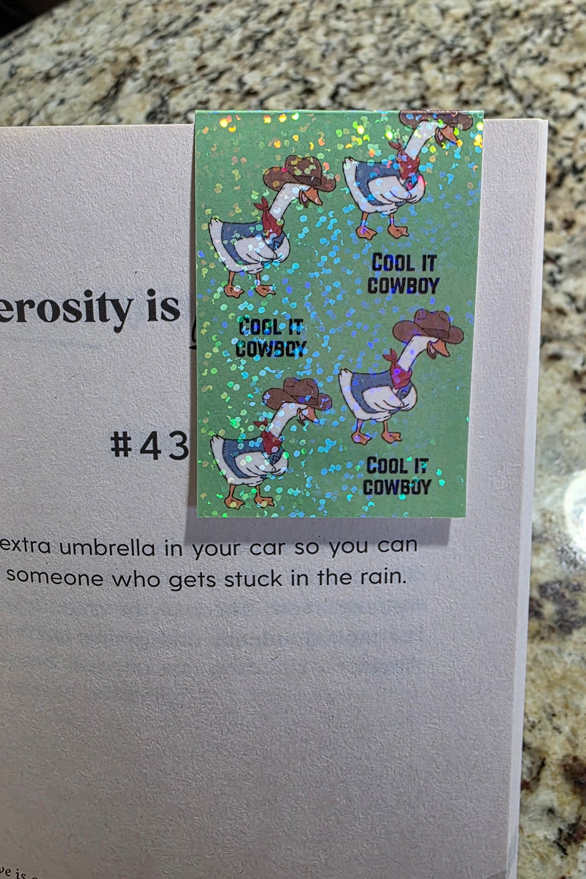 Cool It Cowboy Magnetic Bookmark — Holographic