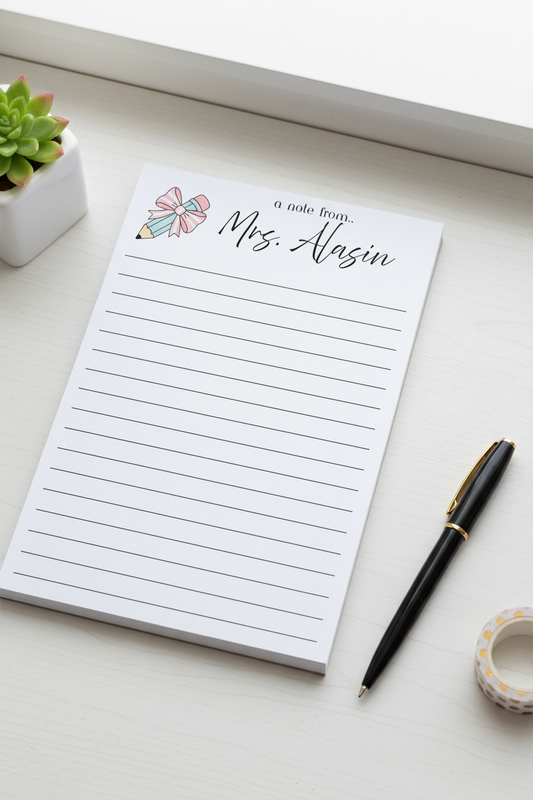 Teacher Personalized Notepad