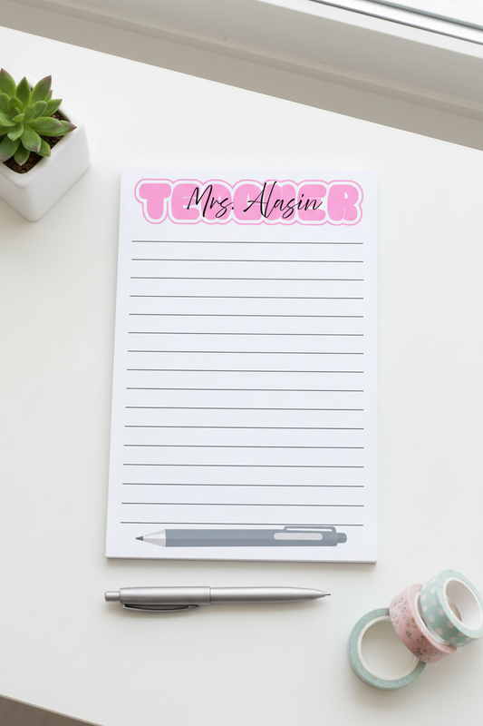 Teacher Personalized Tear-Away Notepad