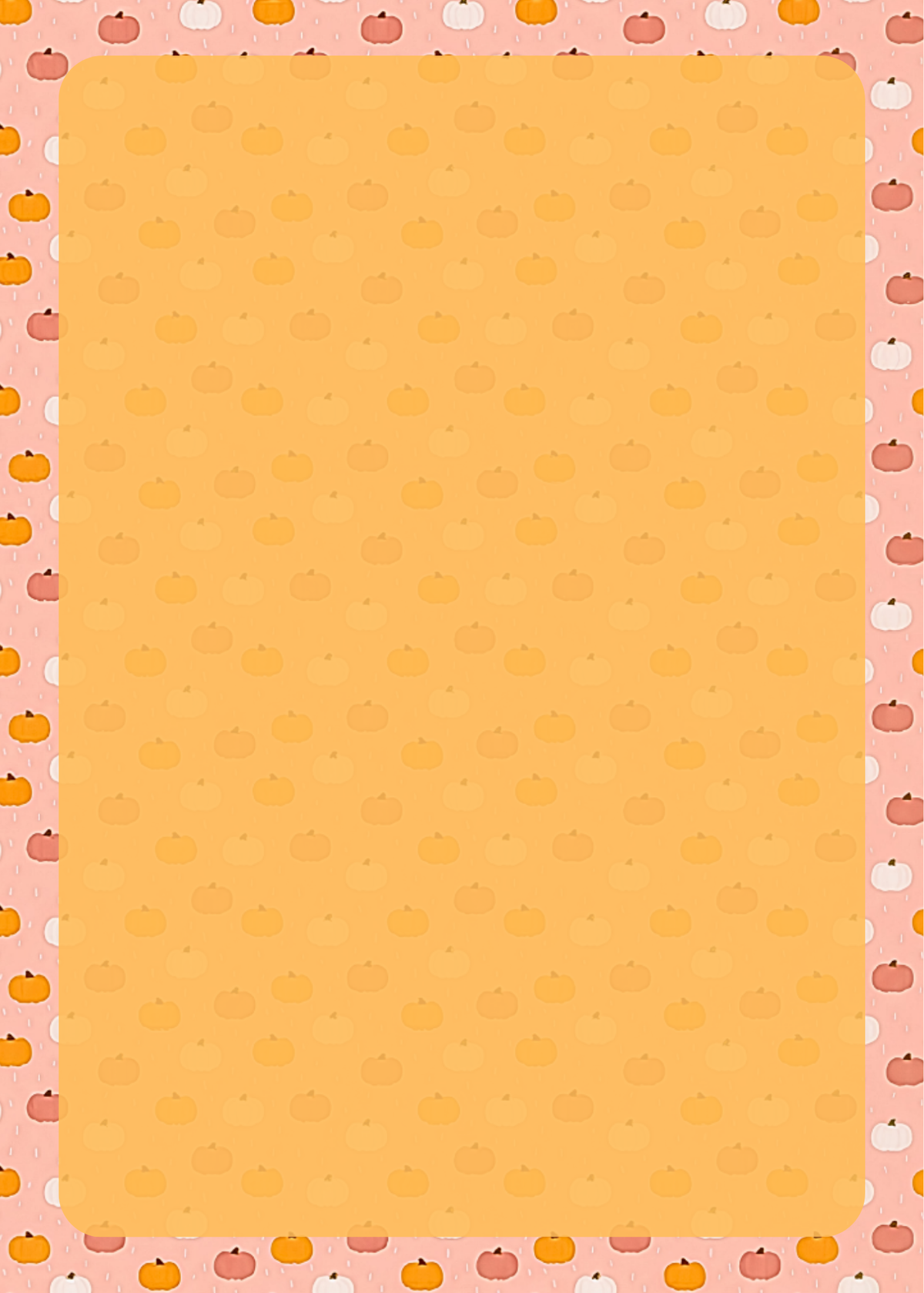 Pumpkin monogram notepad cover – pink orange colorway