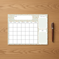 Tribal Folk Art Monthly Calendar Pad Flat Lay