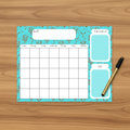 Turquoise Desert Monthly Calendar Pad Flat Lay