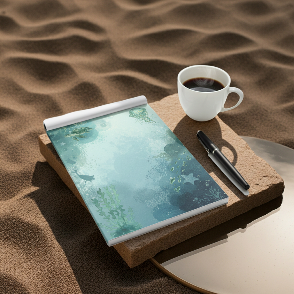 Ocean Life Tear-Away Notepad & Sticky Notes